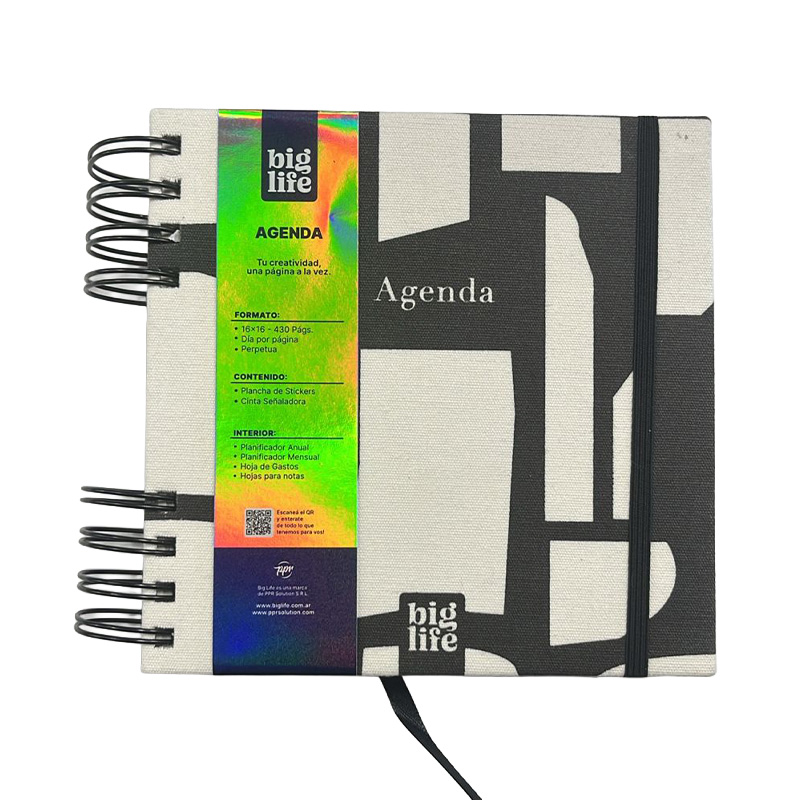  AGENDA BIG LIFE 16X16 PERPETUA  MONOCROMATICA