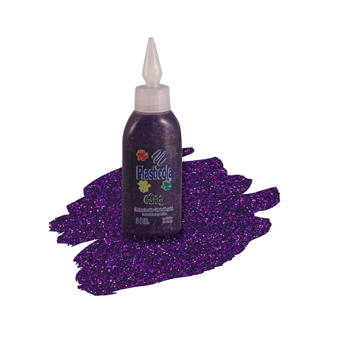  ADHESIVO GLITTER PLASTICOLA 31GR X12  PURPURA