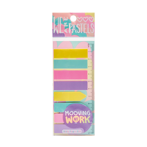  BANDERITA AUTOADHESIVA MOOVING SET 8  PASTEL 12X45