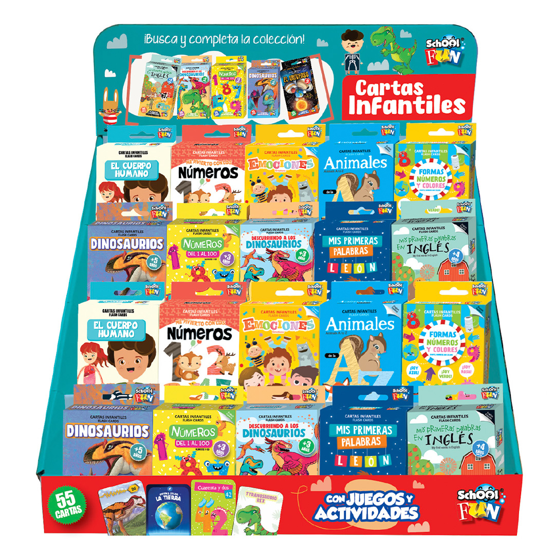  EXHIBIDOR PLOW CARTAS EDUCATIVAS  EXHIBIDOR X 32 CARTAS