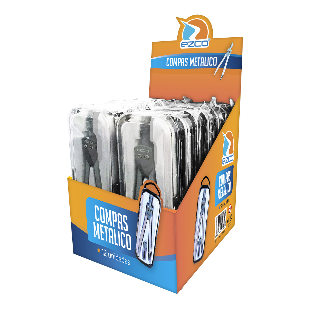  COMPAS EZCO METAL BASIC ESTUCHE DISPLAY X 12