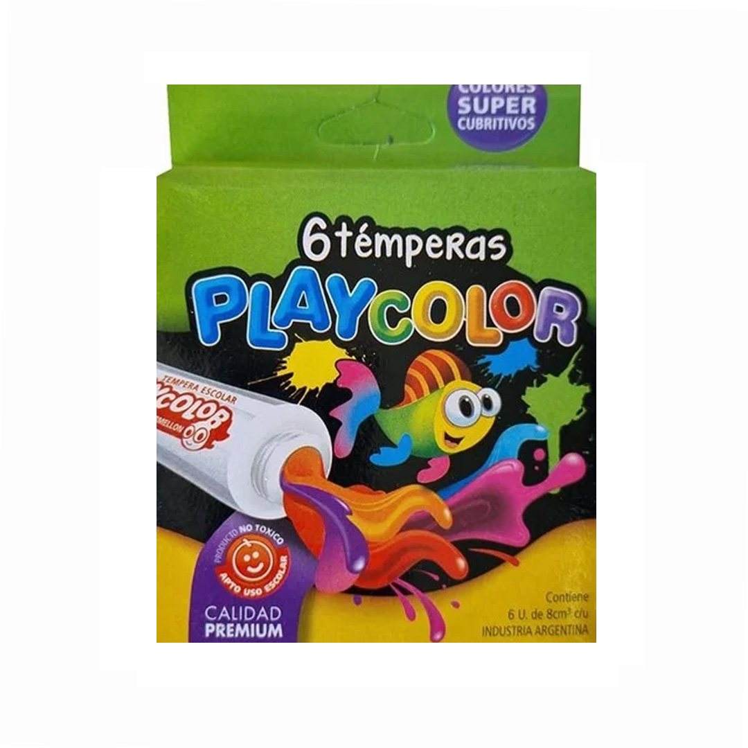 TEMPERA PLAYCOLOR 8MM X6 SURTIDO
