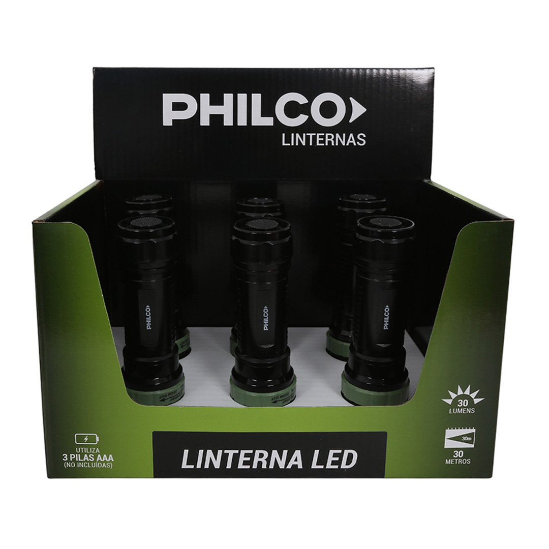  LINTERNA PHILCO HOGAR 30 LUMENES PACKX6