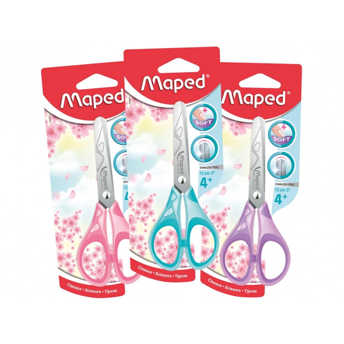  TIJERA MAPED 13CM ESSENTIALS SOFT PASTEL  BLISTER X1