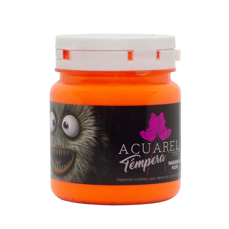  TEMPERA ACUAREL POTE 250GR FLUO NARANJA