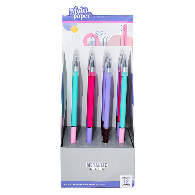  BOLIGRAFO MULTIPAPER METALICO 1MM TINTA AZUL DUO + LAPIZ INFINITO X12