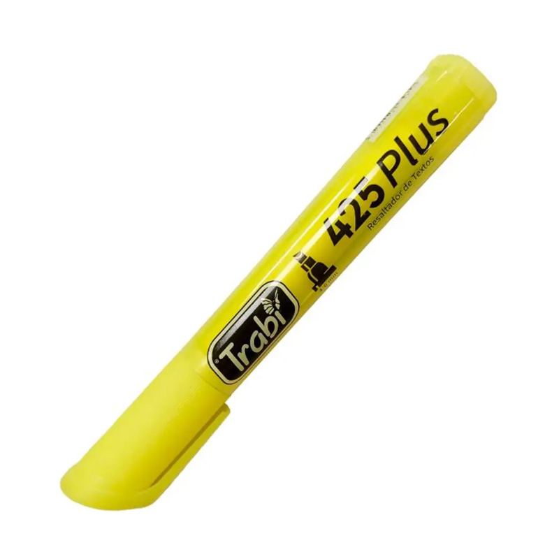  RESALTADOR REDONDO TRABI 425 PLUS  RECARGABLE X12 FLUO AMARILLO