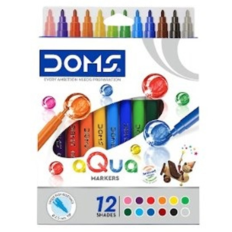  MARCADOR ESCOLAR DOMS AQUA X12 COLORES