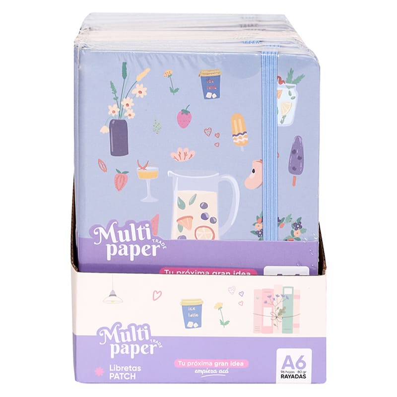  LIBRETA A6 MULTIPAPER PATCH 80GR 96  HOJAS RAYADO PACK X12