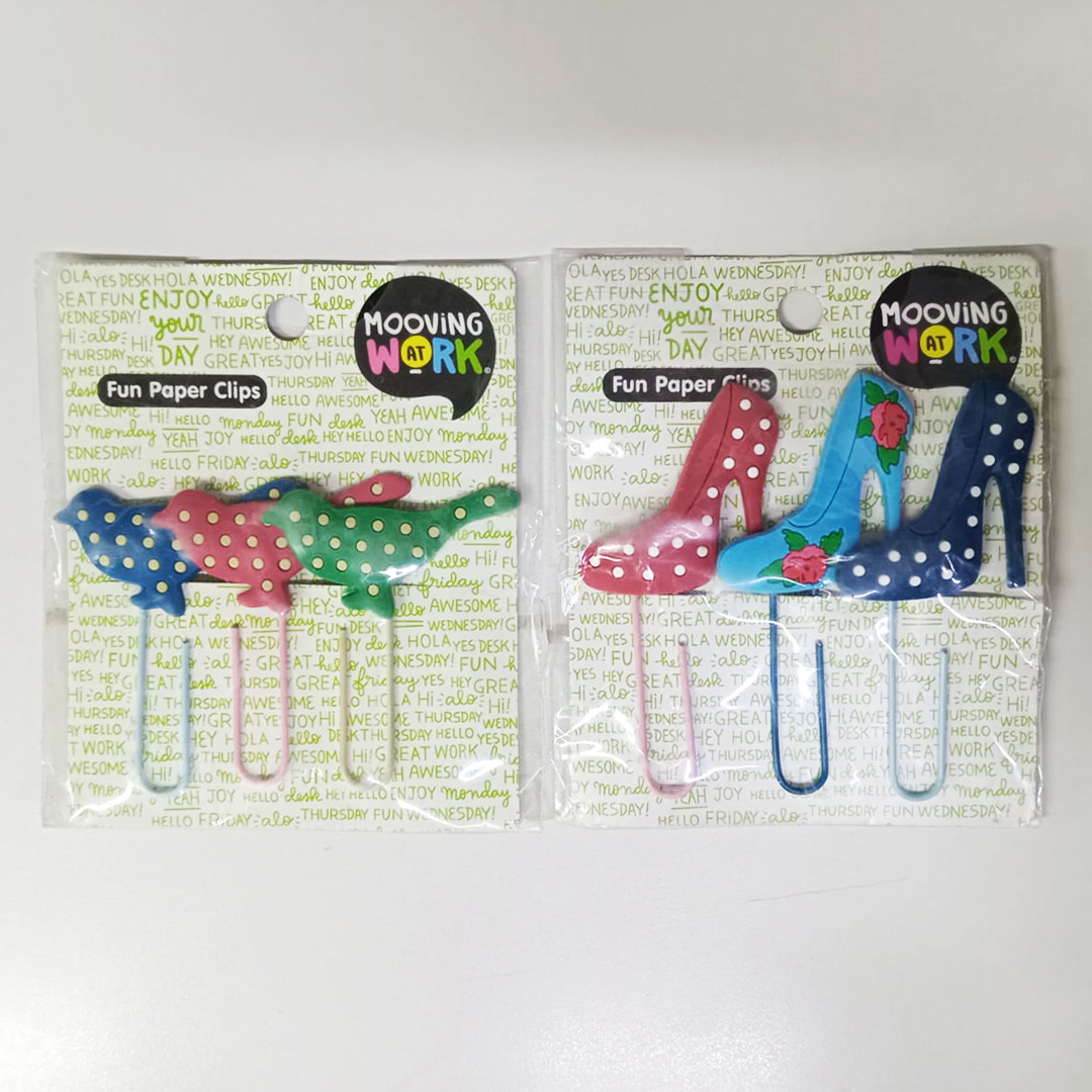  CLIPS MOOVING PAPER CLIP FUN ZAPATOS X3