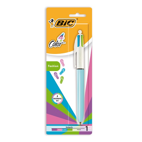  BOLIGRAFO RETRACTIL BIC 4 COLORES  FASHION BLISTER X1