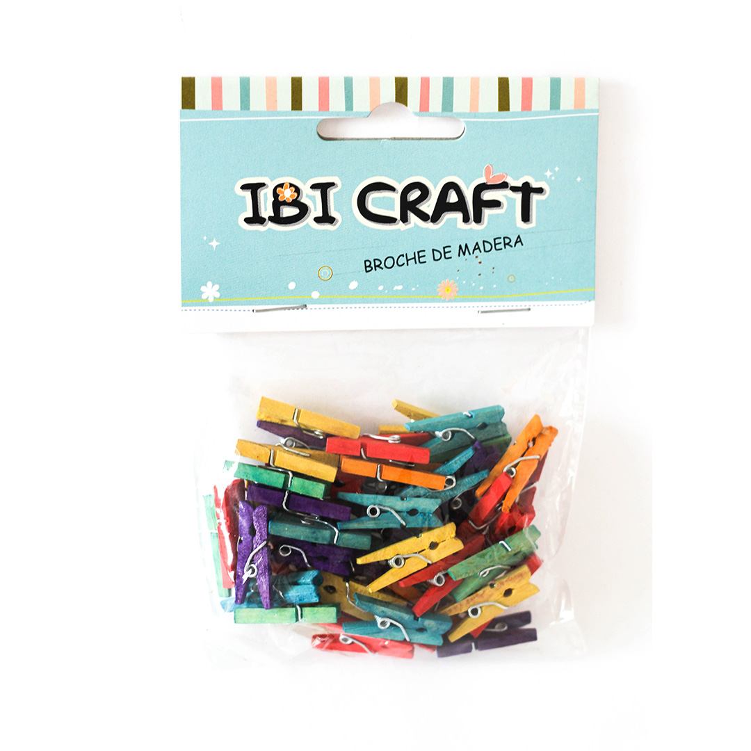  BROCHE IBI MADERA COLOR 2.5CM X50