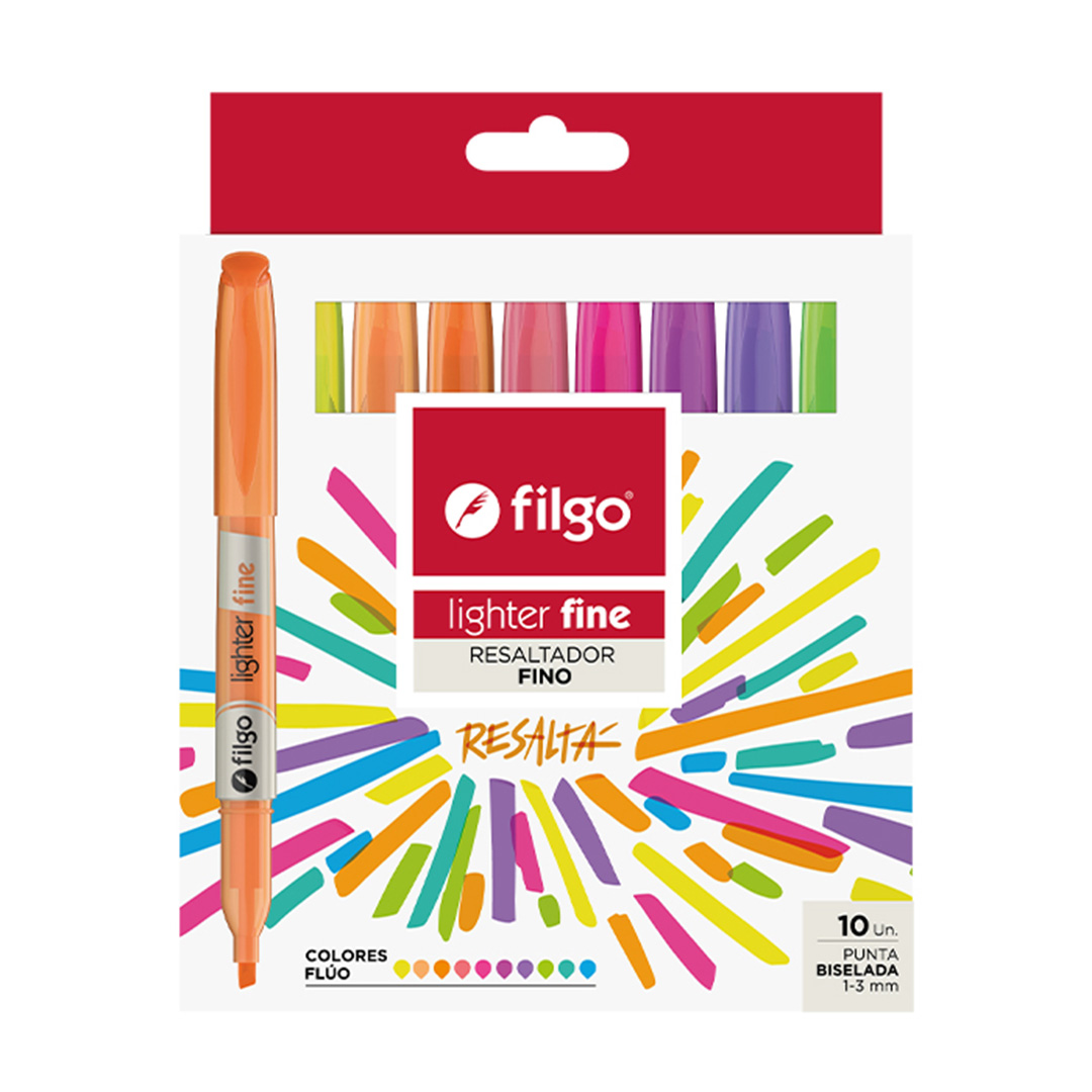  RESALTADOR FINO FILGO BLISTER X10 FLUO