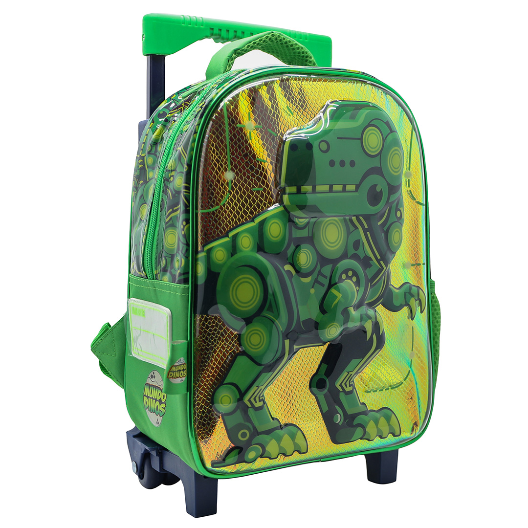  MOCHILA CRESKO 12 CARRO MUNDO DINOS TREX ROBOTICO