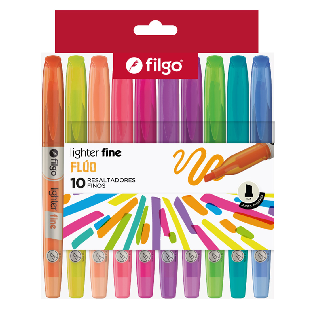  RESALTADOR FINO FILGO BLISTER X10 FLUO