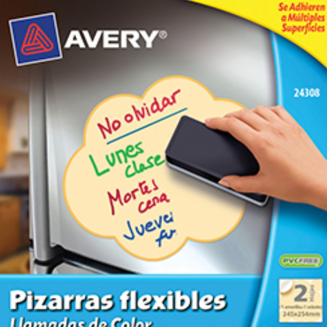  PIZARRA AVERY FLEXIBLE AUTOADHESIVA X10 NUBE 25X25CM REMOVIBLE Y REUTILIZABLE