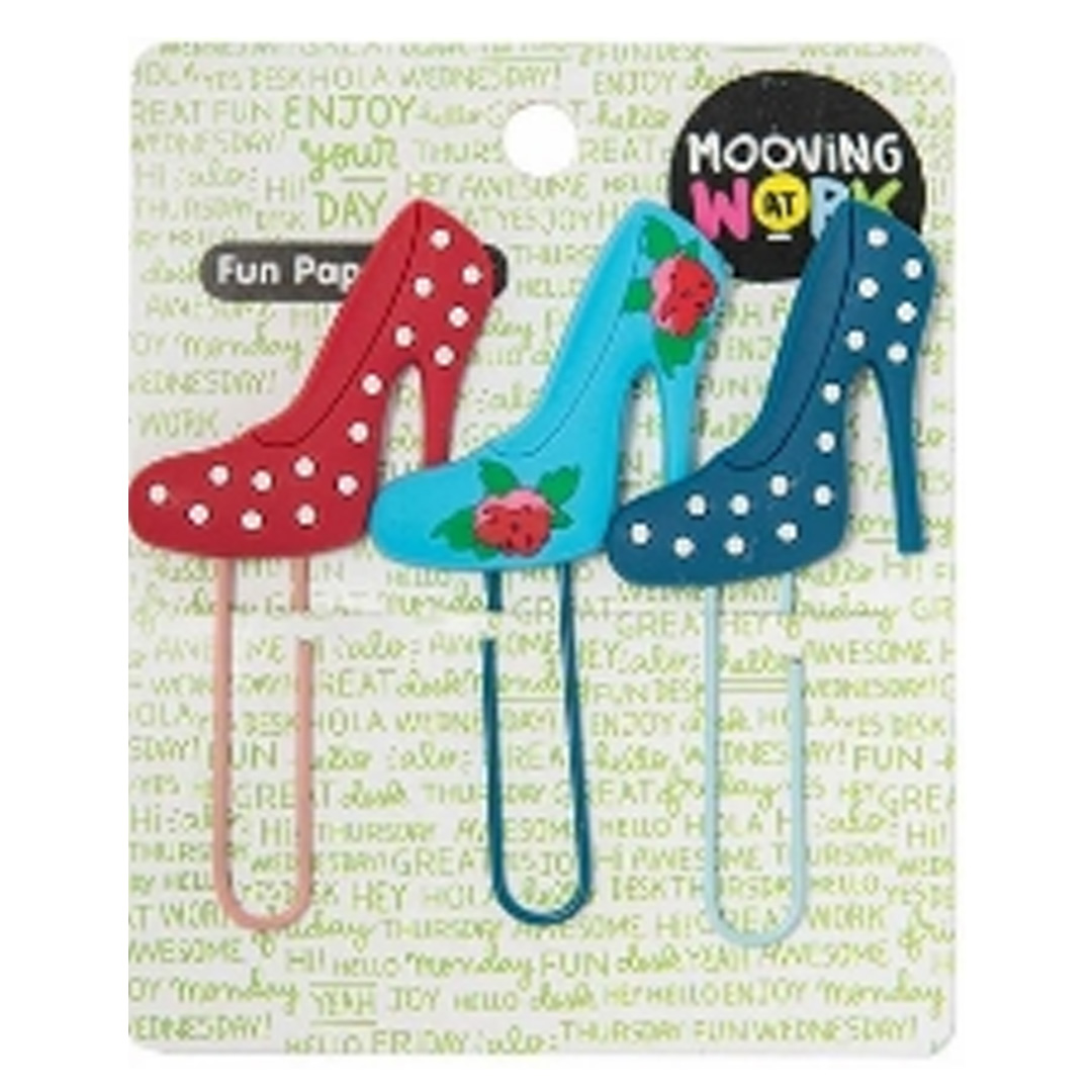  CLIPS MOOVING PAPER CLIP FUN ZAPATOS X3