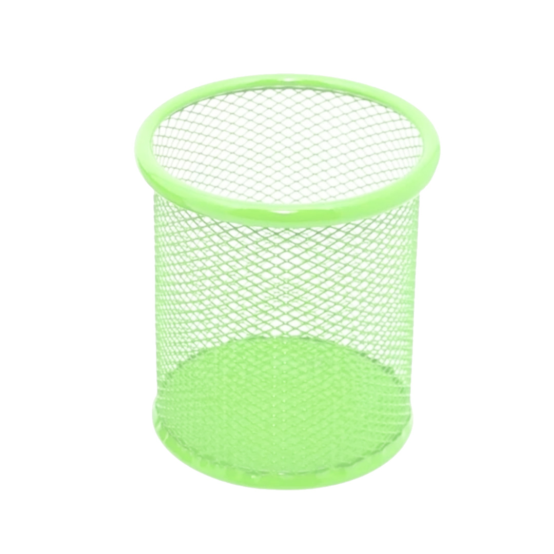  PORTA LAPIZ VALUES REDONDO MESH  PASTEL VERDE