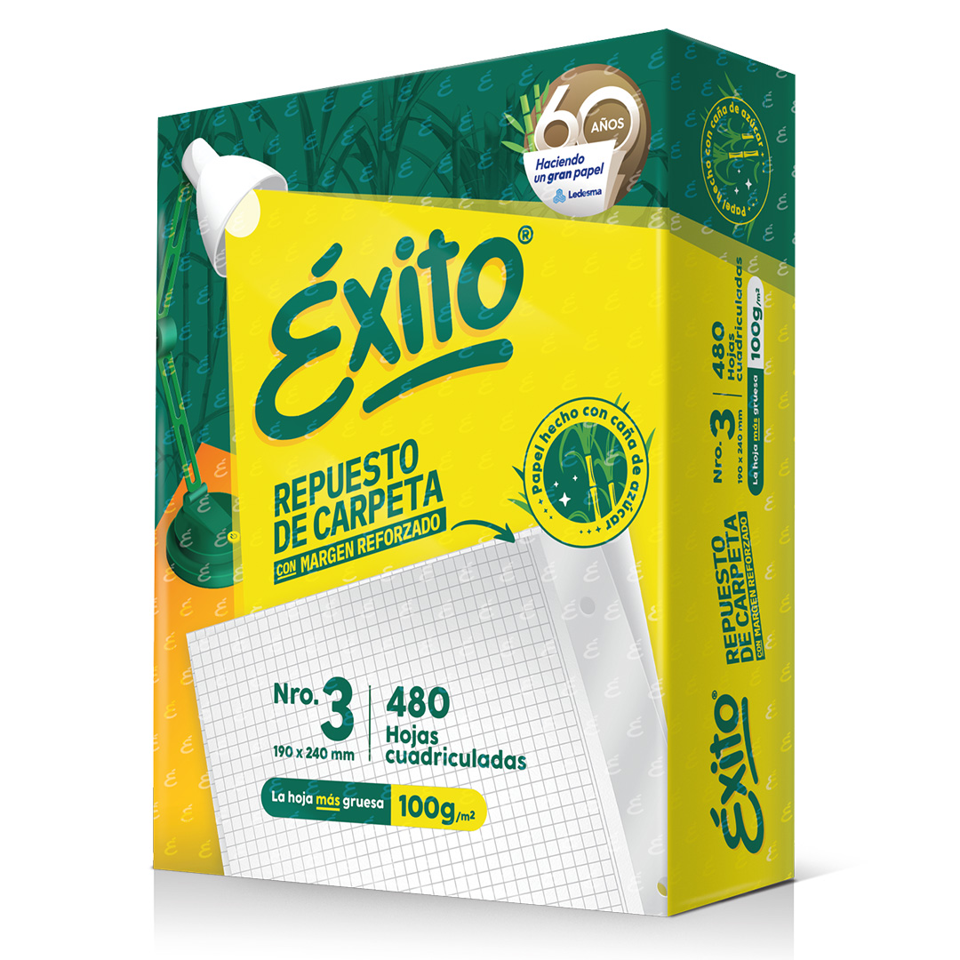  REPUESTO EXITO N3 CON BANDA 480 HOJASCUADRICULADO