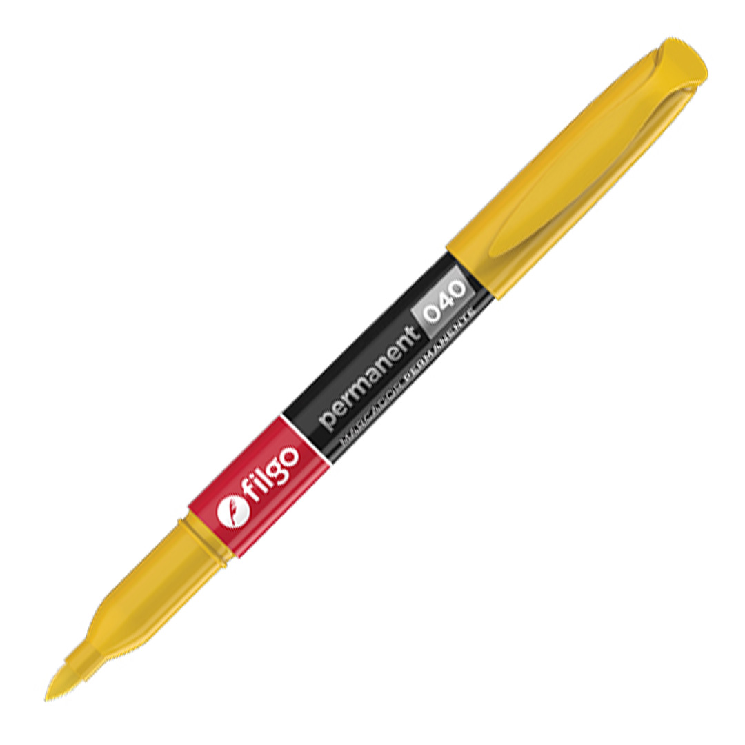  MARCADOR PERMANENTE FILGO 040 PUNTA FINA  AMARILLO X12