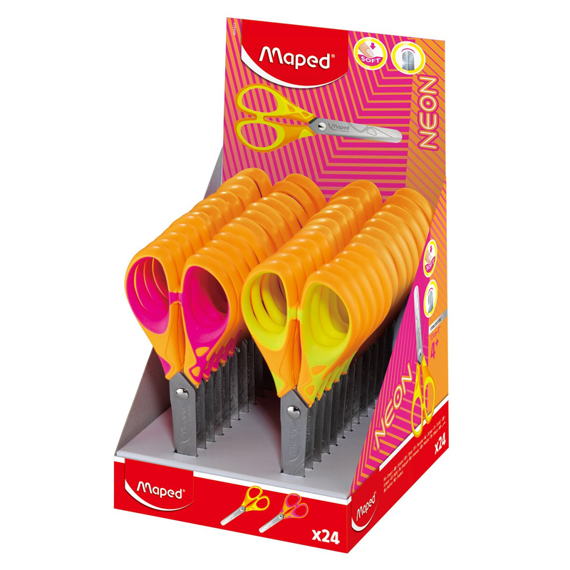  TIJERA MAPED 13CM ESSENTIALS SOFT NEON;
DISPLAY X24