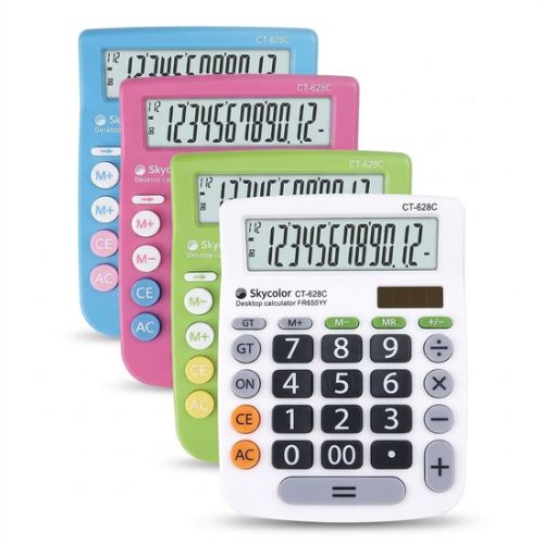  CALCULADORA SKYCOLOR CT628C 14X10MM 12;
DIGITOS COLORES SURTIDAS BLISTER X1