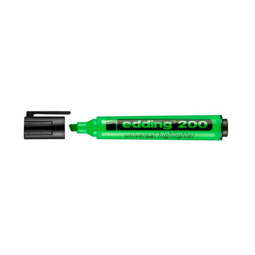  RESALTADOR REDONDO EDDING E-200 PUNTABISELADA X10 FLUO VERDE