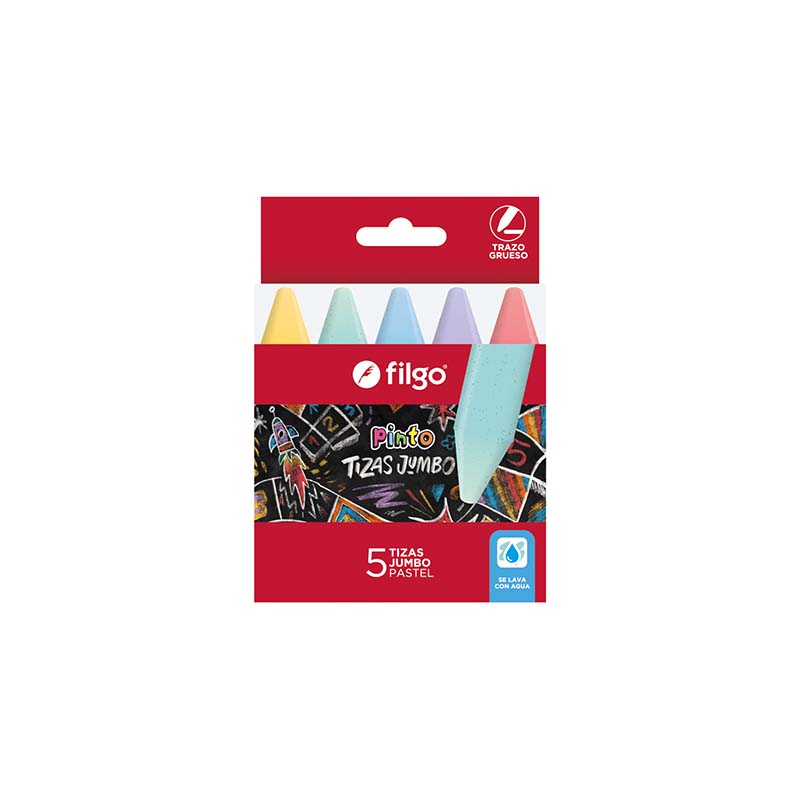  TIZA FILGO JUMBO PASTEL X5