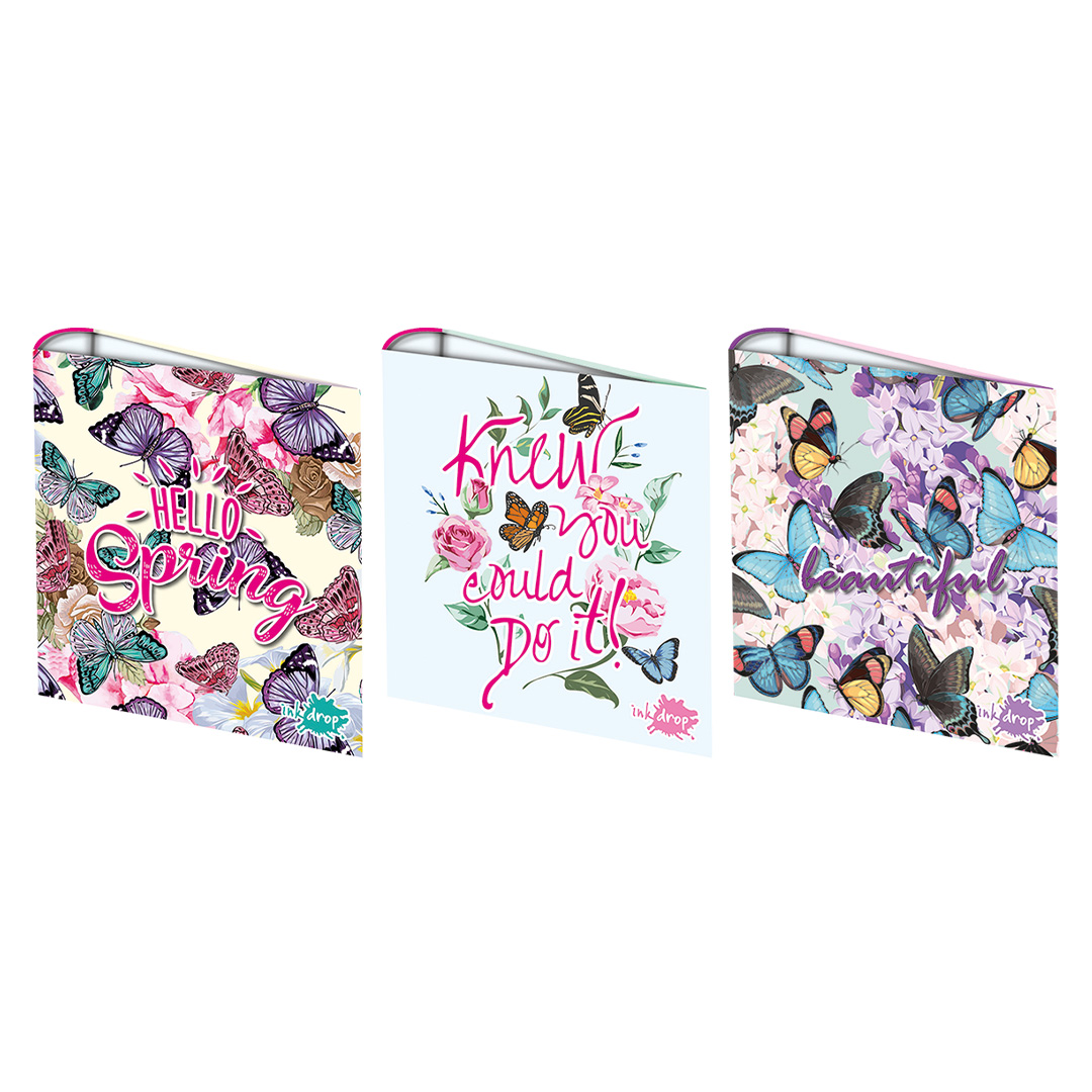  CARPETA ESCOLAR INKDROP 3X40  MARIPOSAS II