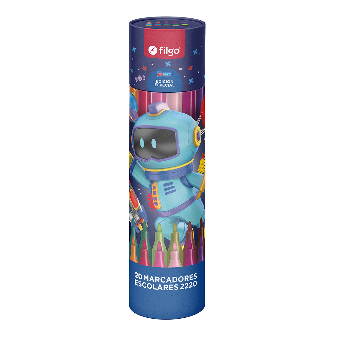  MARCADOR ESCOLAR FILGO PINTO 2220  FANTASY GAMER X20