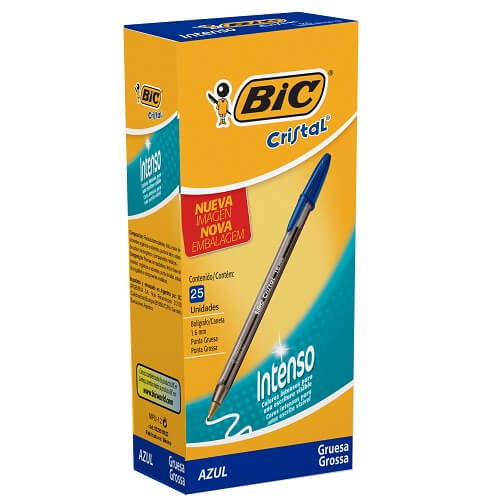  BOLIGRAFO BIC CRISTAL BOLD 1.6MM  AZULX25