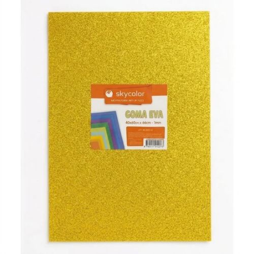  GOMA EVA BRILLO SKYCOLOR 40X60 X10  AMARILLO 1.6MM
