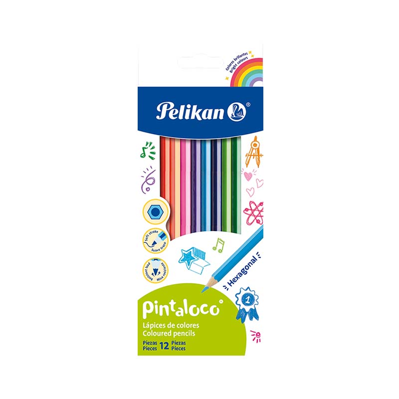  LAPIZ COLOR PELIKAN PINTALOCO LARGO X12