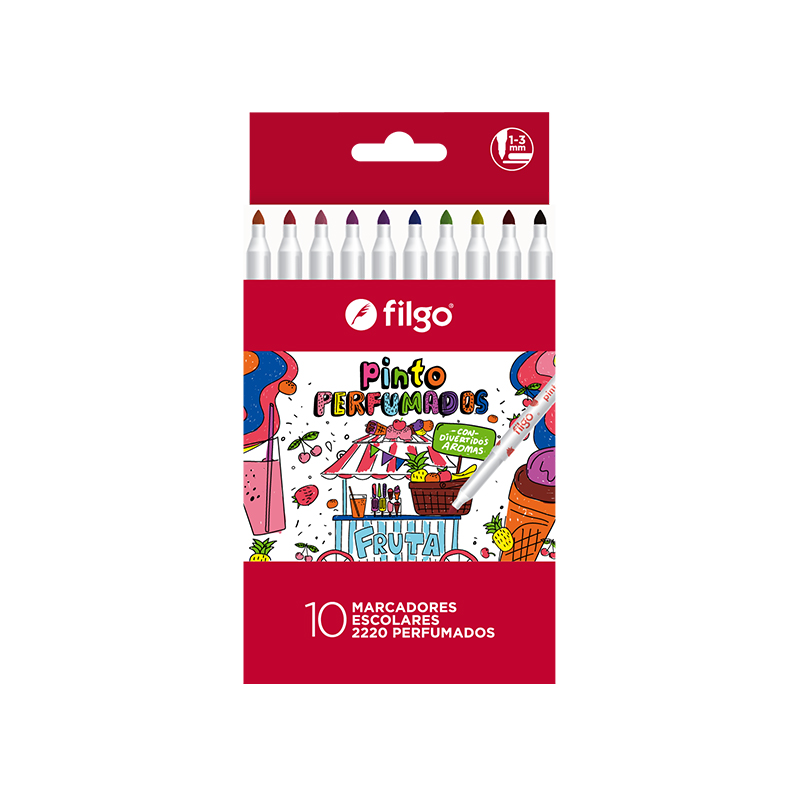  MARCADOR ESCOLAR FILGO PINTO 2220 X10PERFUMADO