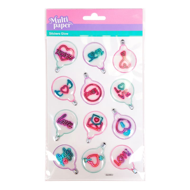  STICKERS MULTIPAPER GLOW X6