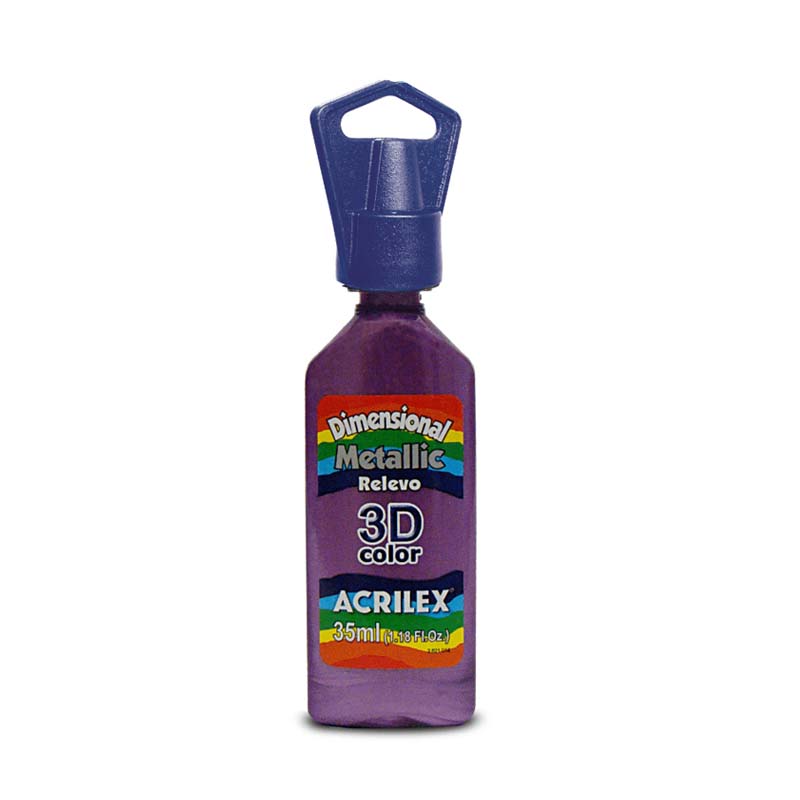  DIMENSIONAL RELIEVE 3D METALLIC ACRILEX 35ML MAGENTA