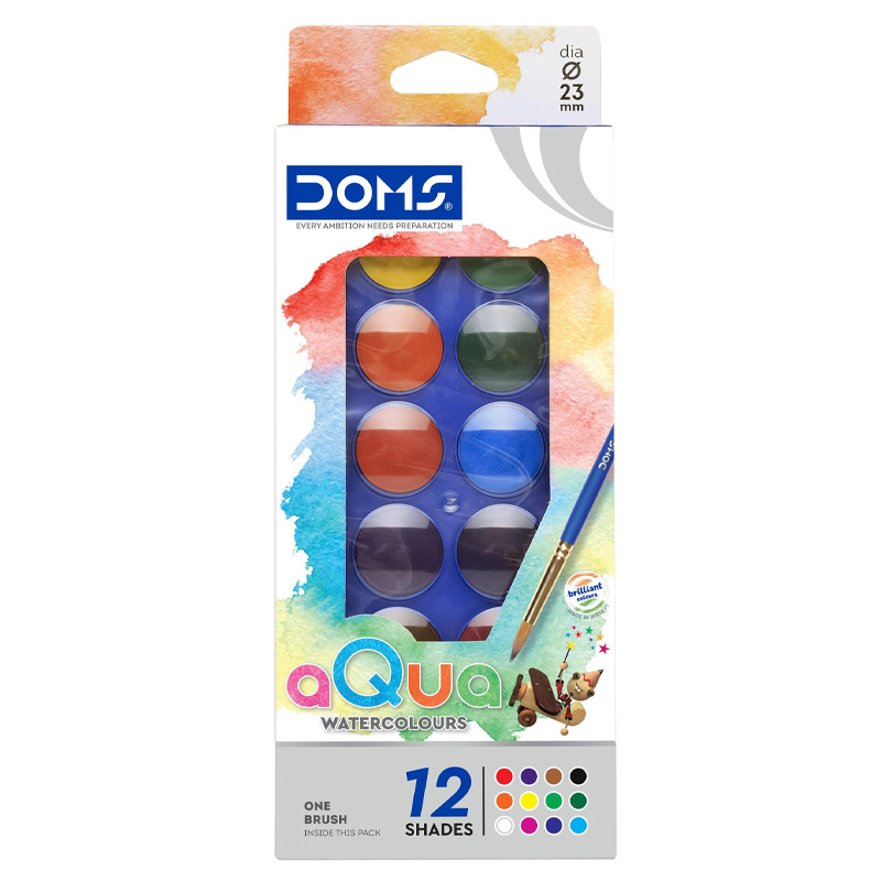 ACUARELA DOMS 23MM X 12 COLORES