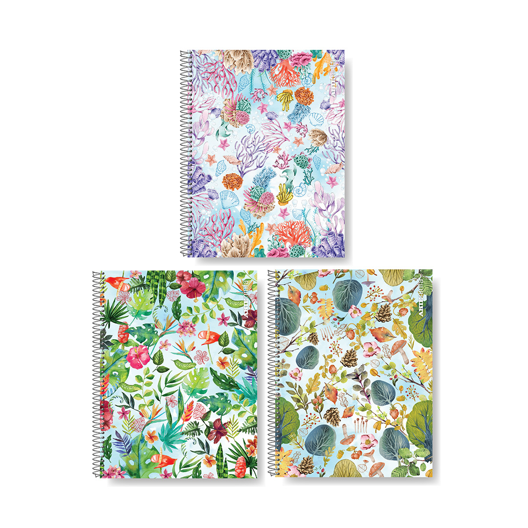  CUADERNO ARTE 29/7 NINFA TAPA SEMIDURA;
80 HOJAS CUADRICULADO