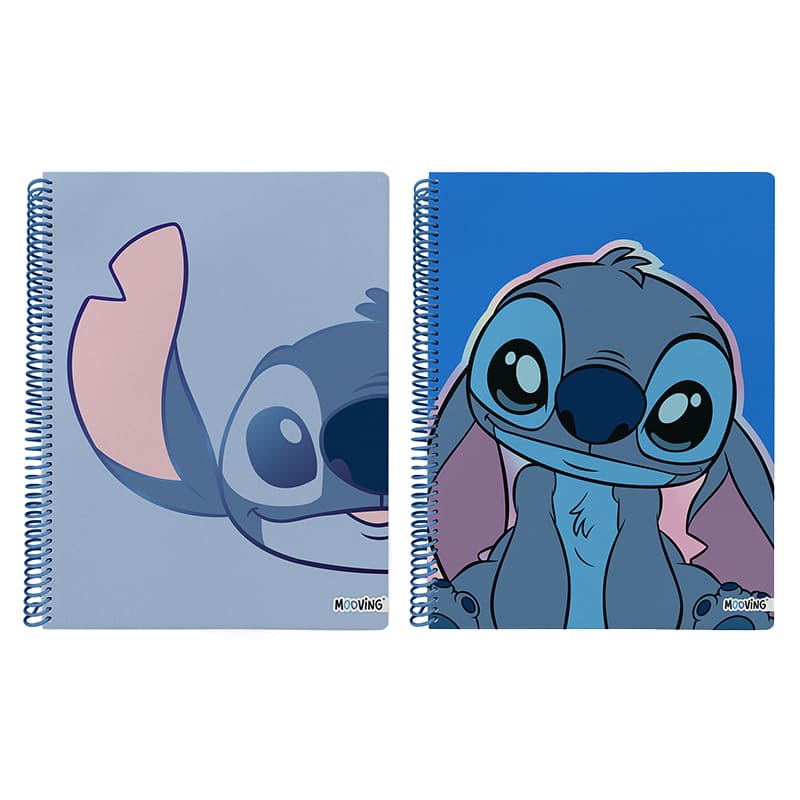  CUADERNO MOOVING 29/7 STITCH TAPA SEMI;
RIGIDA 80H RAYADO