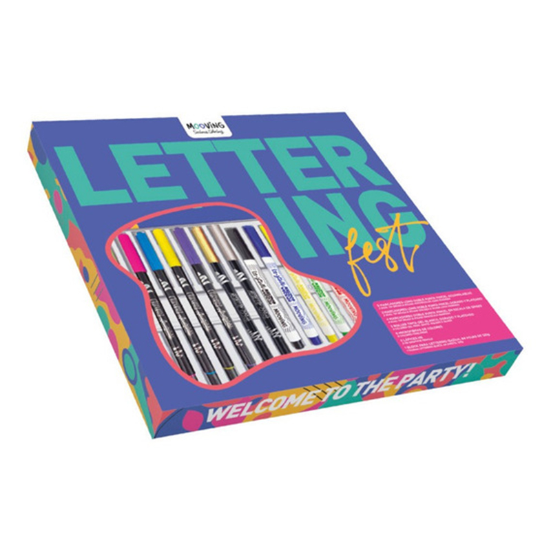  SET MOOVING LETTERING FEST X23 PRODUCTOS  SURTIDOS