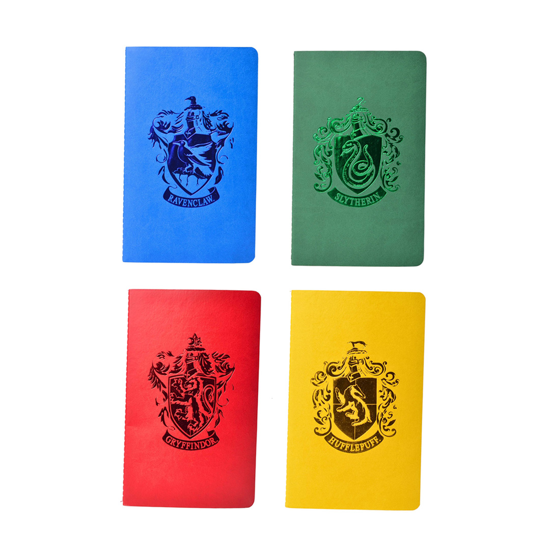  CUADERNO MOOVING 13X21 HARRY POTTER  CASAS HOGWARTS 32 HOJAS - 4 DISEÑOS