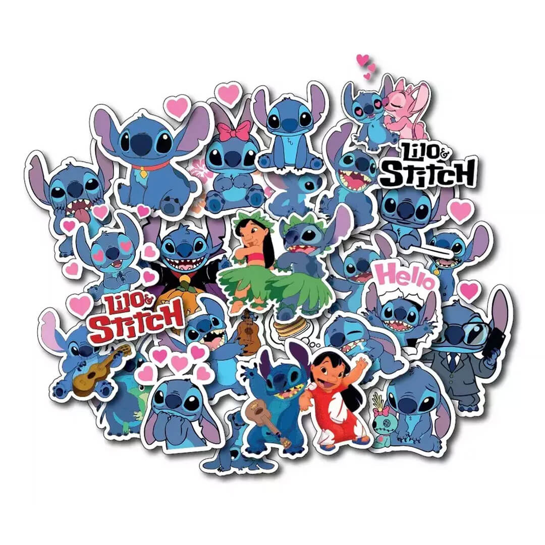  PLANCHA STICKERS LILO Y STITCH X5