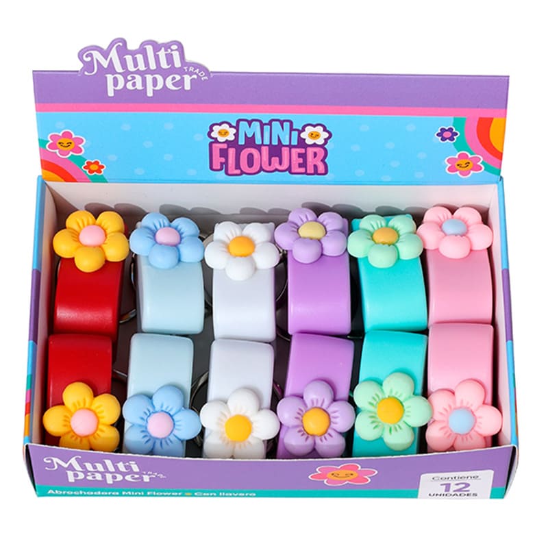  ABROCHADORA MULTIPAPER MINI FLOWER PACK X12