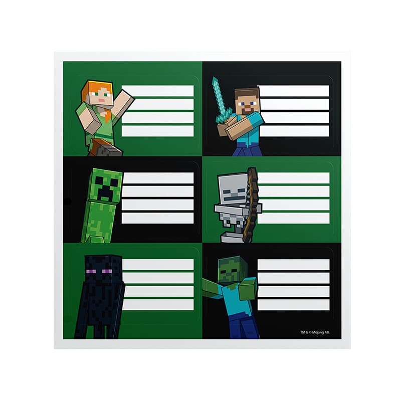  ETIQUETA MOOVING X12 MINECRAFT