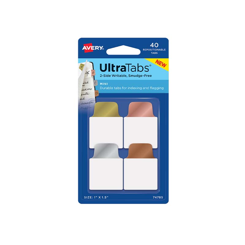  BANDERITA REPOSICIONABLE AVERY  METALIZADA MINI X40