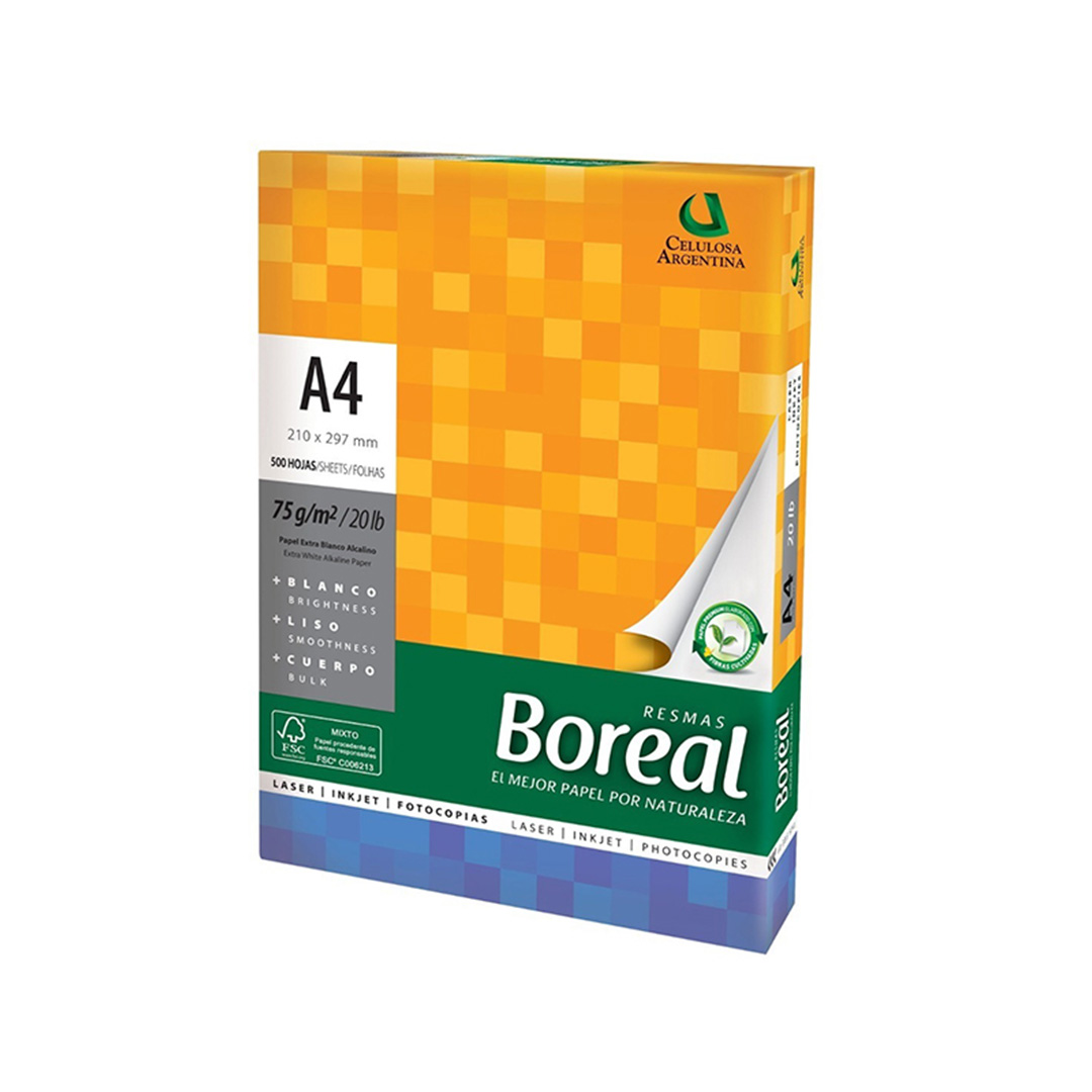  RESMA A4 75 GRAMOS BOREAL 500 HOJAS