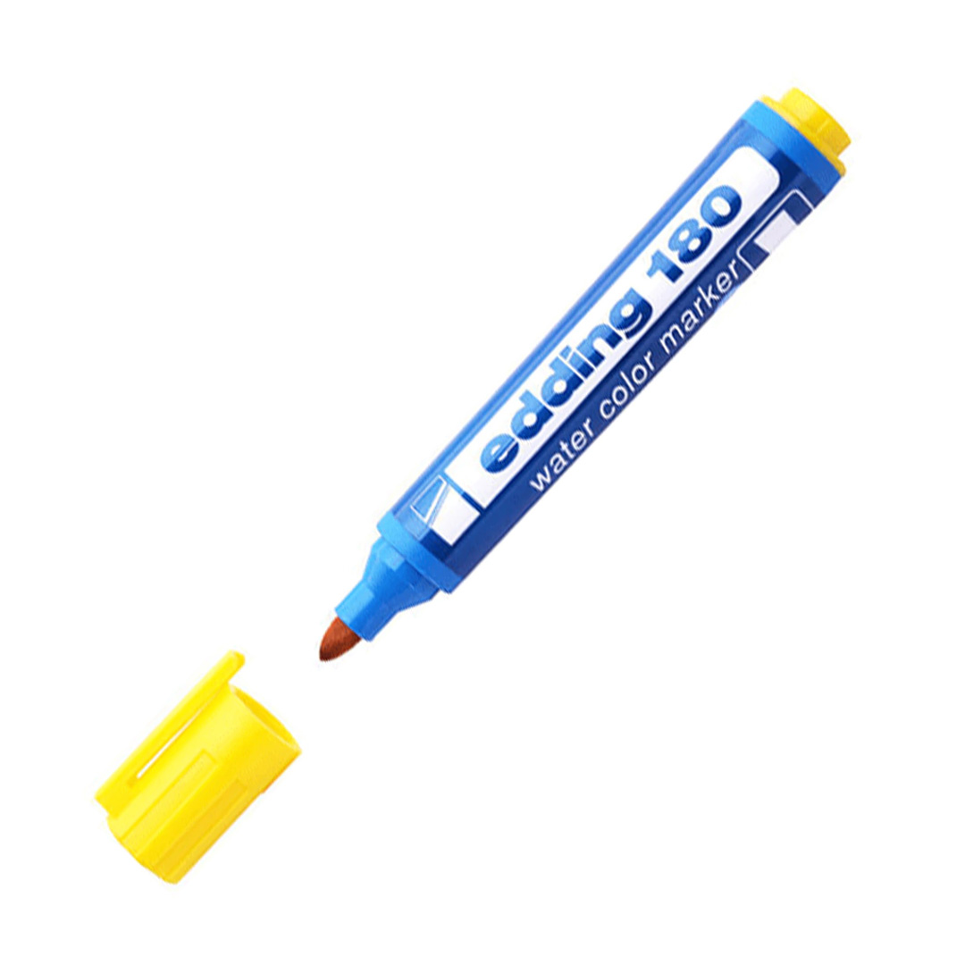  MARCADOR AL AGUA EDD P RED E-180  AMARILLO X10