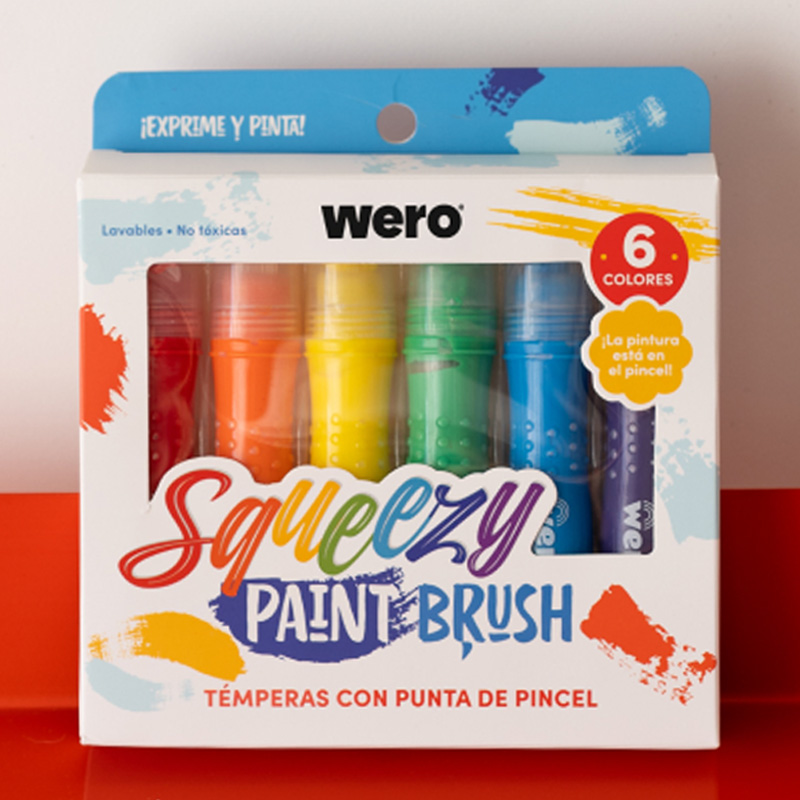 TEMPERA WERO SQUEEZY X6 COLORES