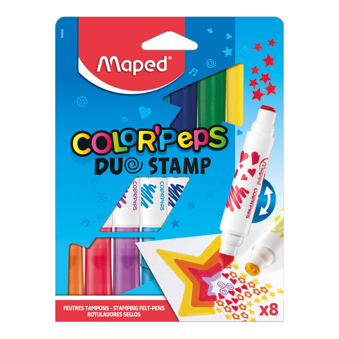  MARCADOR ESCOLAR MAPED CON SELLOS X8