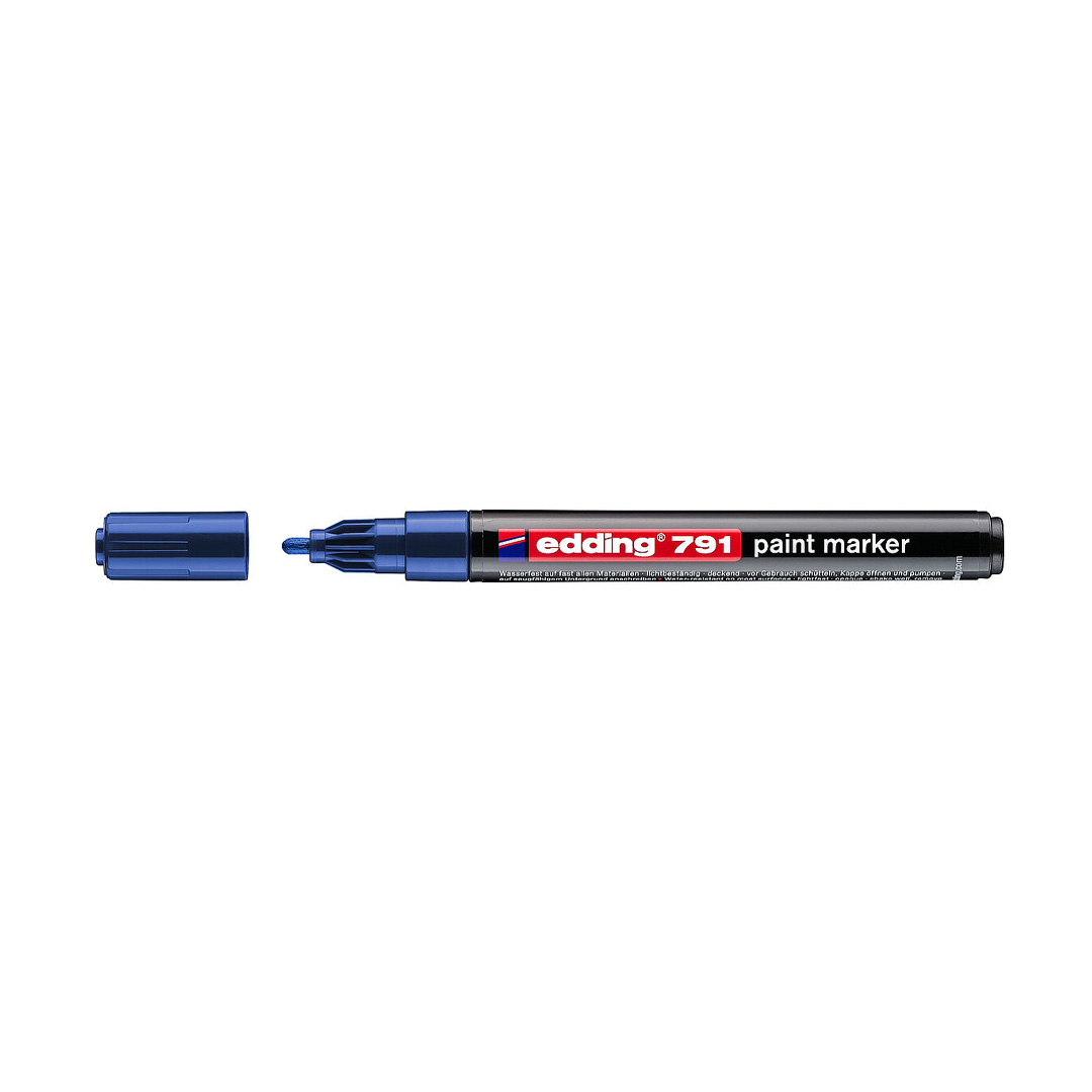  MARCADOR PERMANENTE EDDING ESMALTE FINO E-791 AZUL
